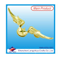 Shiny Gold Plated Wing Shape Badge with 3D Star (LZY-10000370)